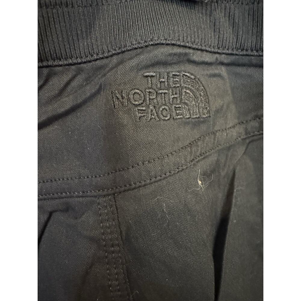 The North Face Pants Womens Large Straight Leg Pockets Black Chino Drawstring - Picture 3 of 6